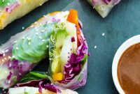 Crispy Vegetable Spring Rolls Recipe with Dipping Sauce