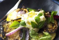 Grilled Zucchini Salad with Lemon Ricotta Dressing