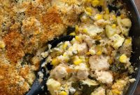 Cheesy Chicken and Zucchini Casserole with Garlic Breadcrumbs