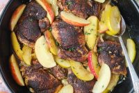 One-Pan Apple Cider Chicken with Crispy Skin and Pan Sauce