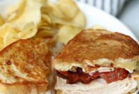 Crispy Bacon Turkey Melt with Cheddar and Garlic Aioli