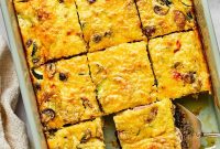 Cottage Cheese Egg Bake with Chicken Sausage and Herbs