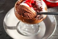 Coconut Chocolate Mousse with Maraschino Cherry Whip