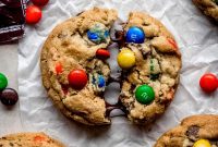 Chewy M&M Chocolate Chip Cookies — No Chilling Required