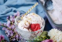 Strawberry Ice Cream with Shortbread Crunch Recipe