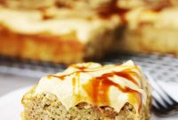 Fluffy Caramel Cream Cheese Frosted Banana Cake Recipe