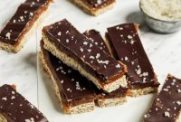 Homemade Vegan Twix Bars Recipe with Salted Caramel