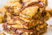Nutella Swirl Peanut Butter Chip Blondies Recipe