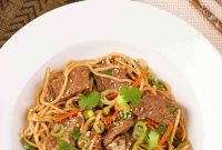 Five-Spice Beef Stir-Fry with Noodles and Scallions
