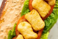 Crispy Chicken Nugget Sandwich Recipe with Tangy Slaw