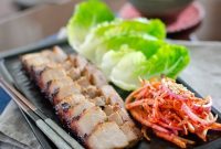 Oven-Roasted Korean Pork Belly with Tangy Onion Salad