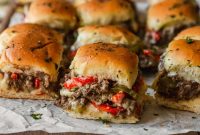 Hawaiian Roll Philly Cheesesteak Sliders That Melt in Your Mouth