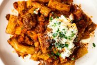 Lamb Ragu with Rigatoni and Creamy Ricotta
