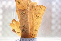 Herbed Sourdough Discard Crackers with Edible Flowers