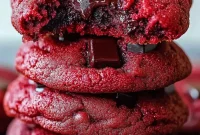 Decadent Red Velvet Cookies with Chocolate Chunks