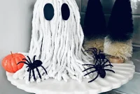 Spooky-Cute Mop Ghost Craft Ideas for Halloween Decorations