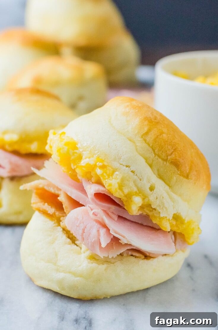 ANGEL FLAKE biscuits with ham