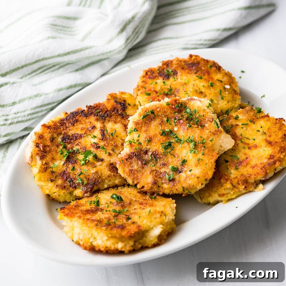 colcannon potato cakes on a dish.