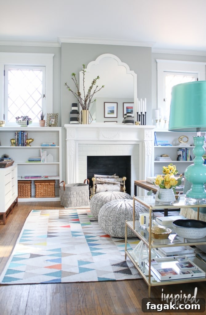 Spring Living Room Refresh: Bright Decorating Ideas and Tips 25 Spring Living Room | inspiredbycharm.com