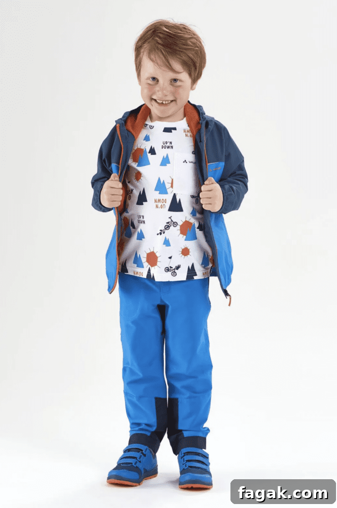 pfas free rain jackets for kids from vaude