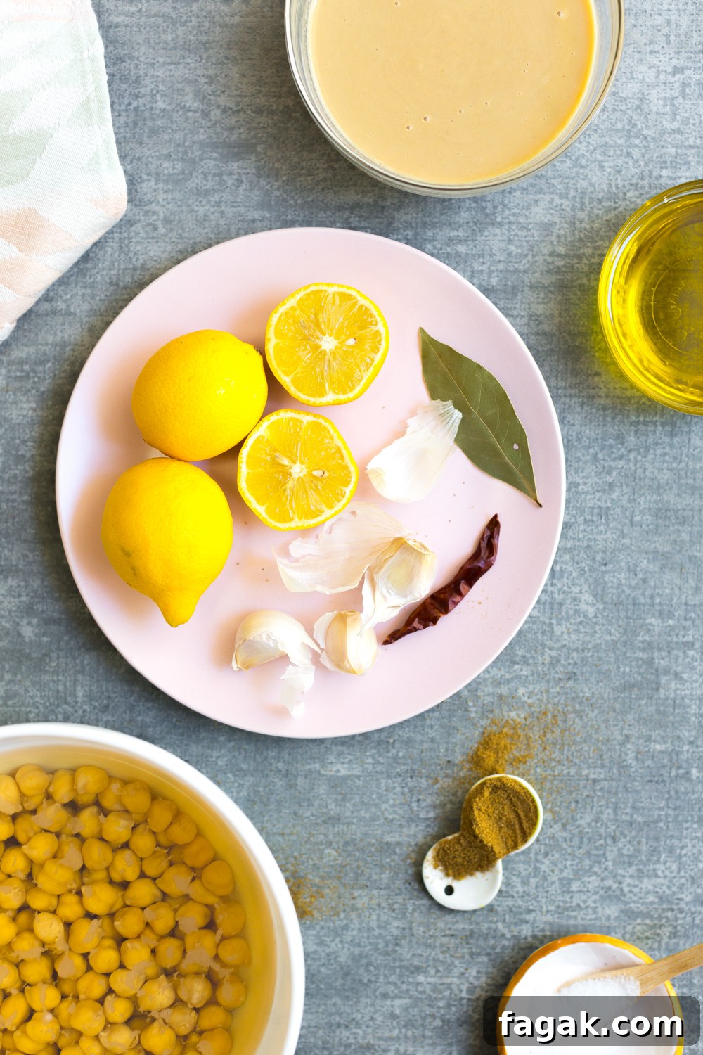 Creamy Dreamy Hummus ingredients