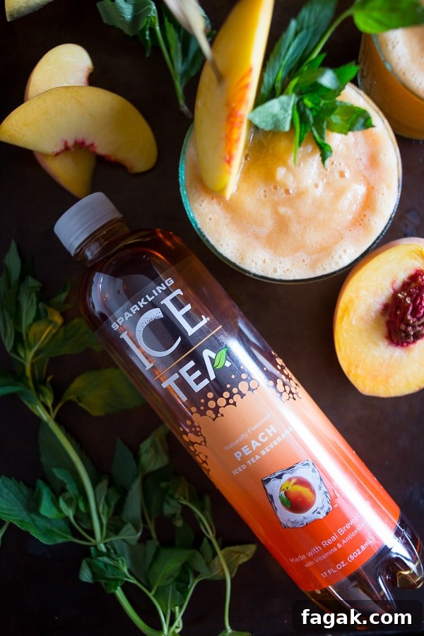 Peach Bourbon Tea Slushies Recipe for Summer Cocktails 3 These peach tea bourbon slushies are the perfect summer addition. Full of peach tea, bourbon and lots of fresh peaches. This cocktail is summer perfection!