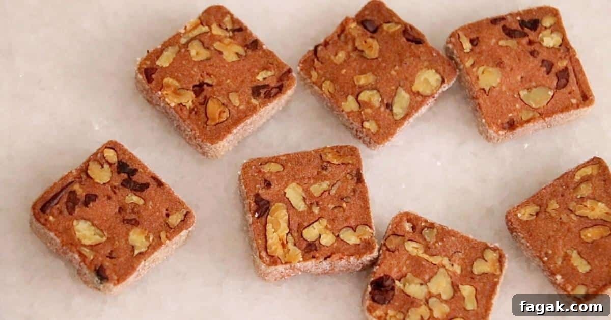 square chocolate pecan cookies