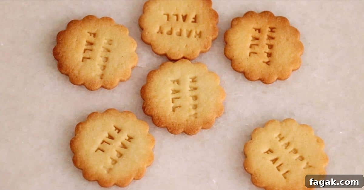 plain cookies with happy fall message