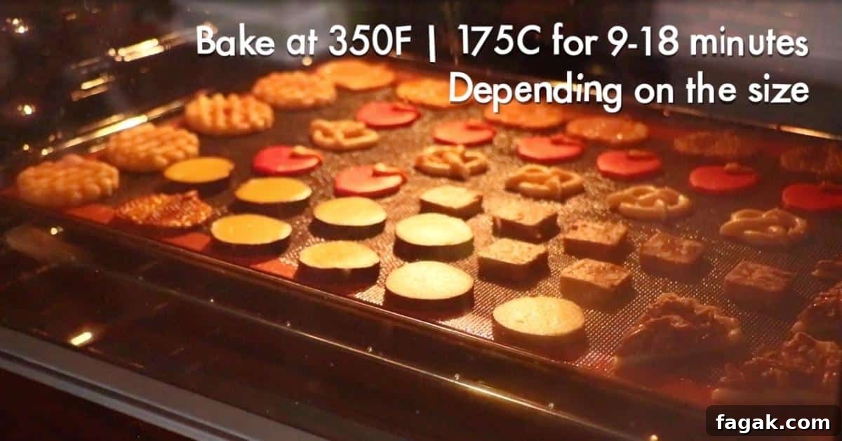 baking fall cookies in the oven