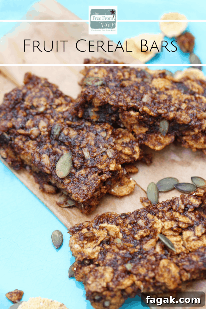 Fruit cereal bars recipe pin