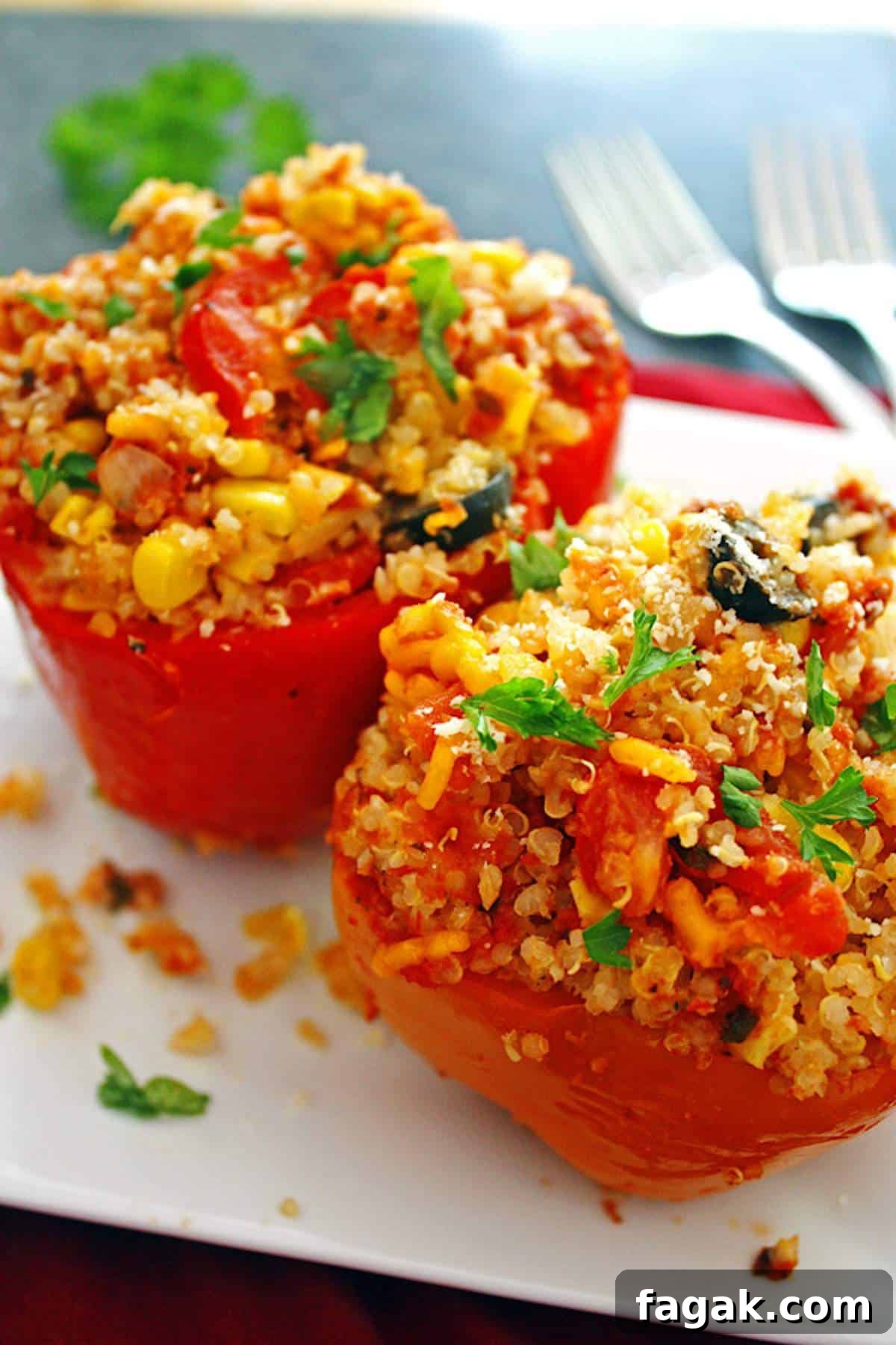 Crockpot Vegetable Stuffed Peppers