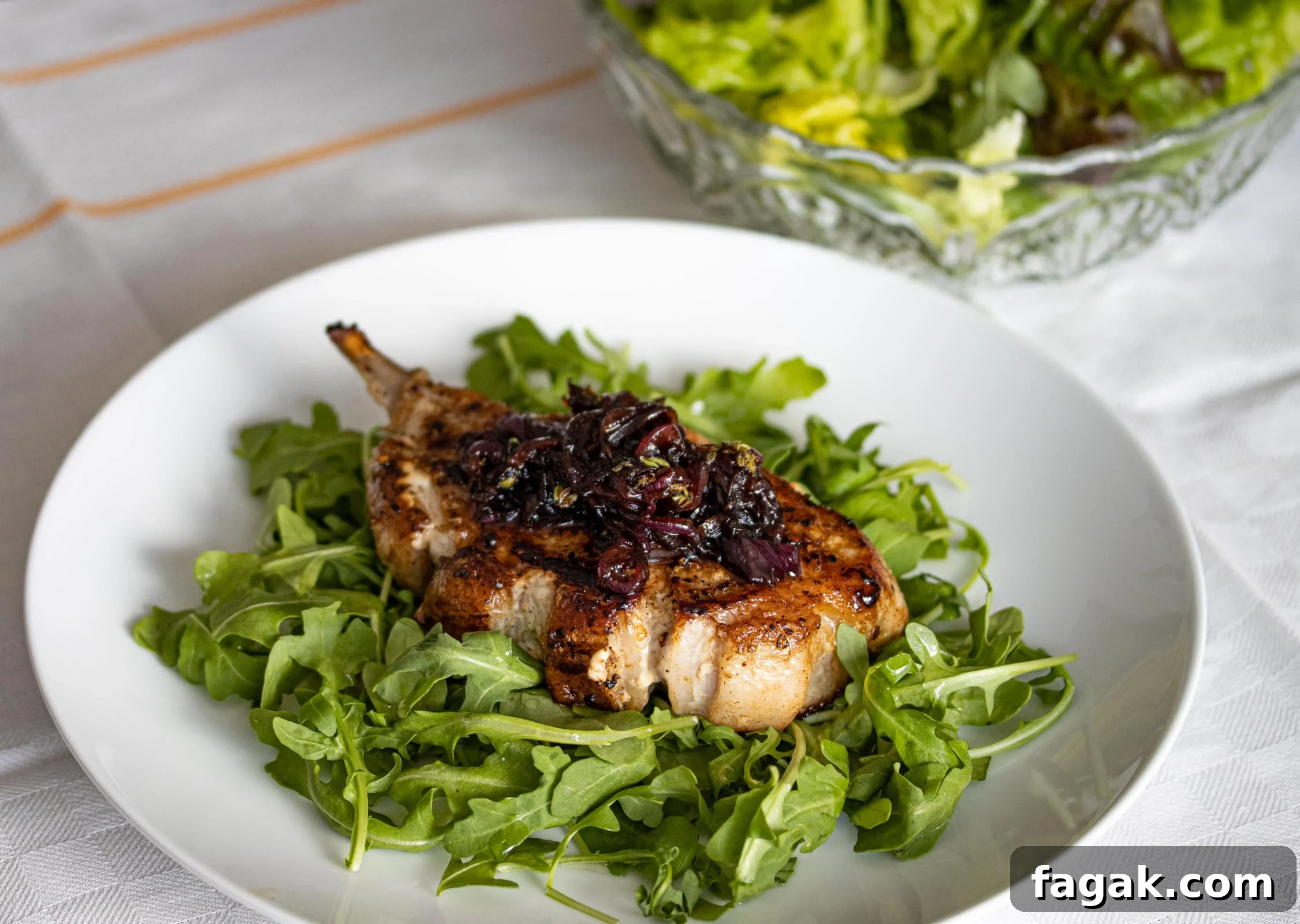 Pork chops with balsamic caramelized onions
