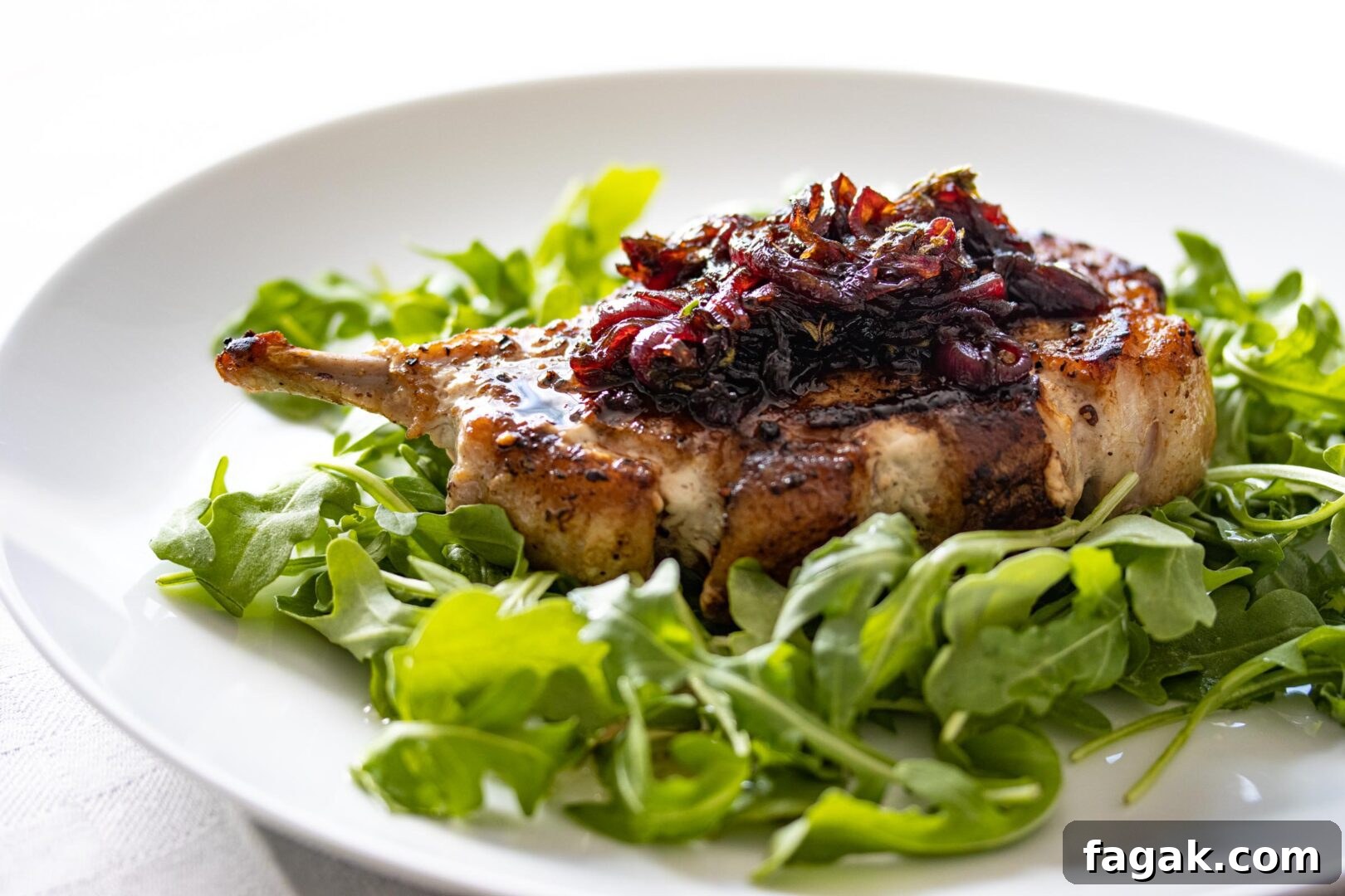 Pork chops with balsamic caramelized onions