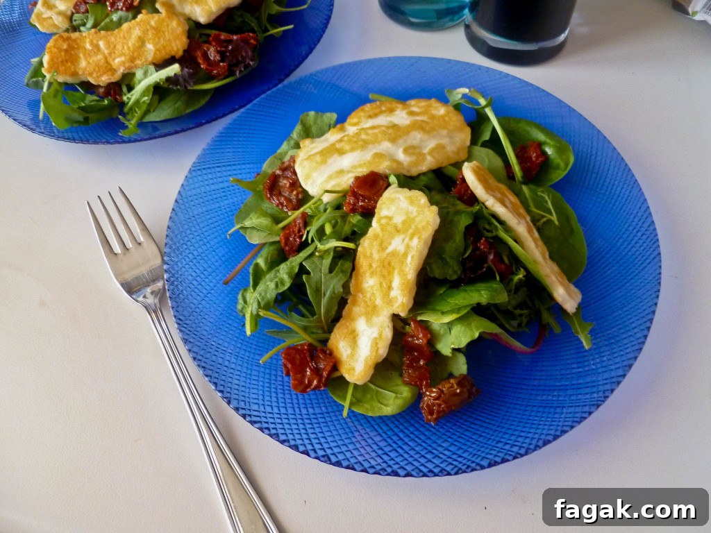 Pan-Fried Halloumi Salad