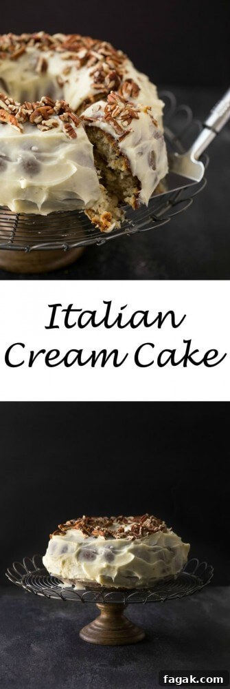 Italian Cream Cake with Cream Cheese Frosting