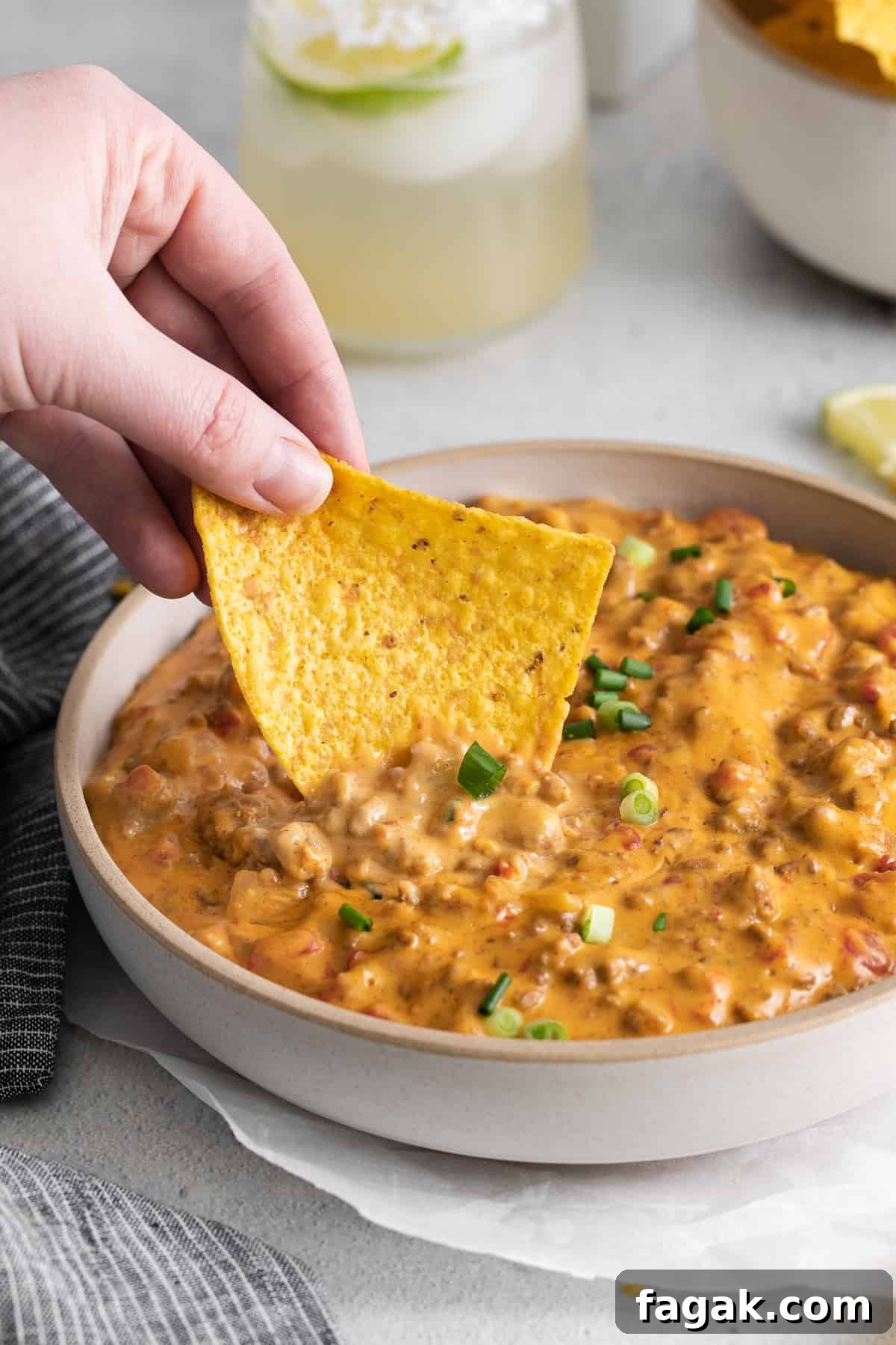 Rotel dip on a chip.