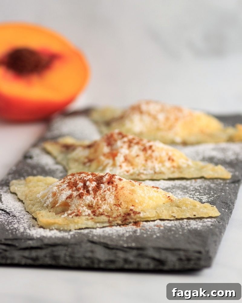 Easy Low Carb Peaches and Cream Turnovers- Low carb & gluten free.