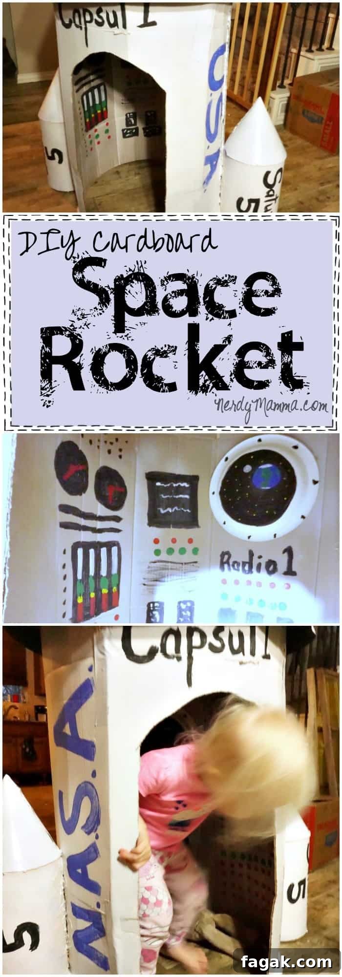 This tutorial for making your own cardboard space rocket is so EASY! I had no idea...So maybe this weekend