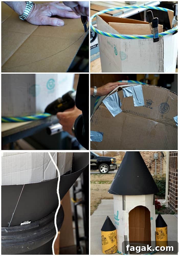 tutorial for making a cardboard box into a rocket ship for a kid