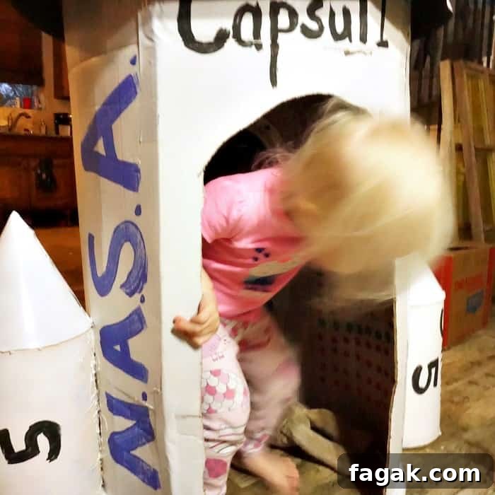 how to make a rocket ship out of cardboard for kids sq