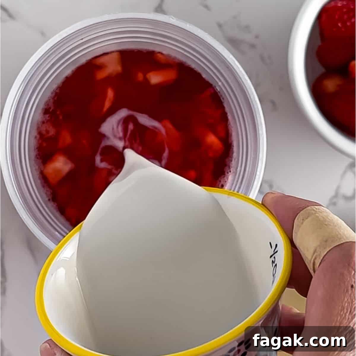Pour in the coconut milk and mix together.