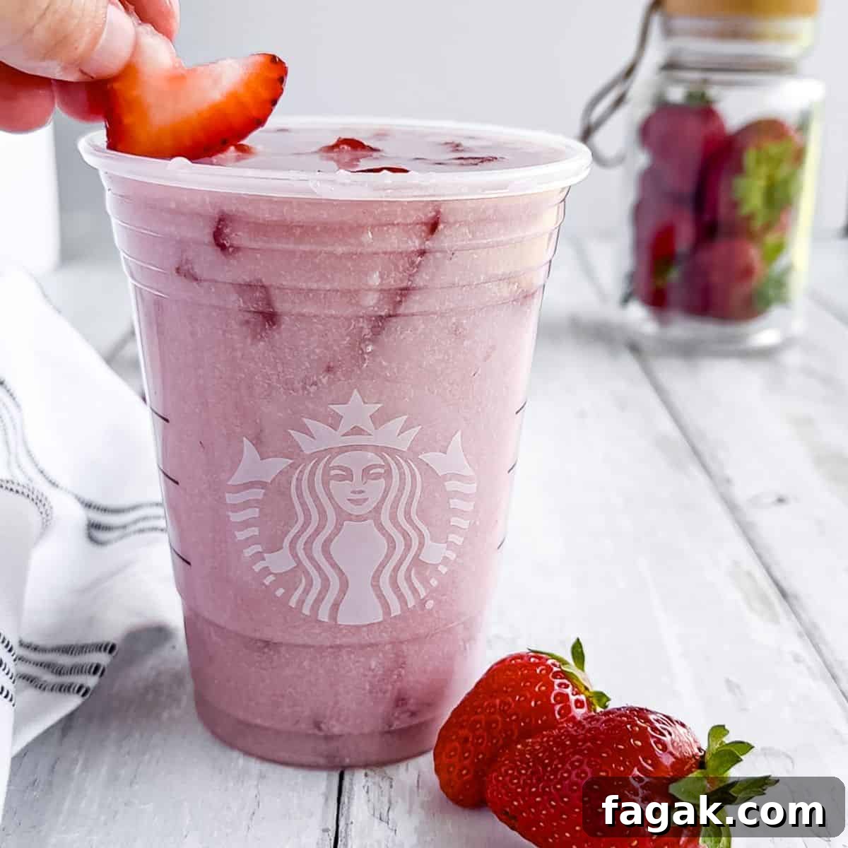 Add in crushed strawberries.