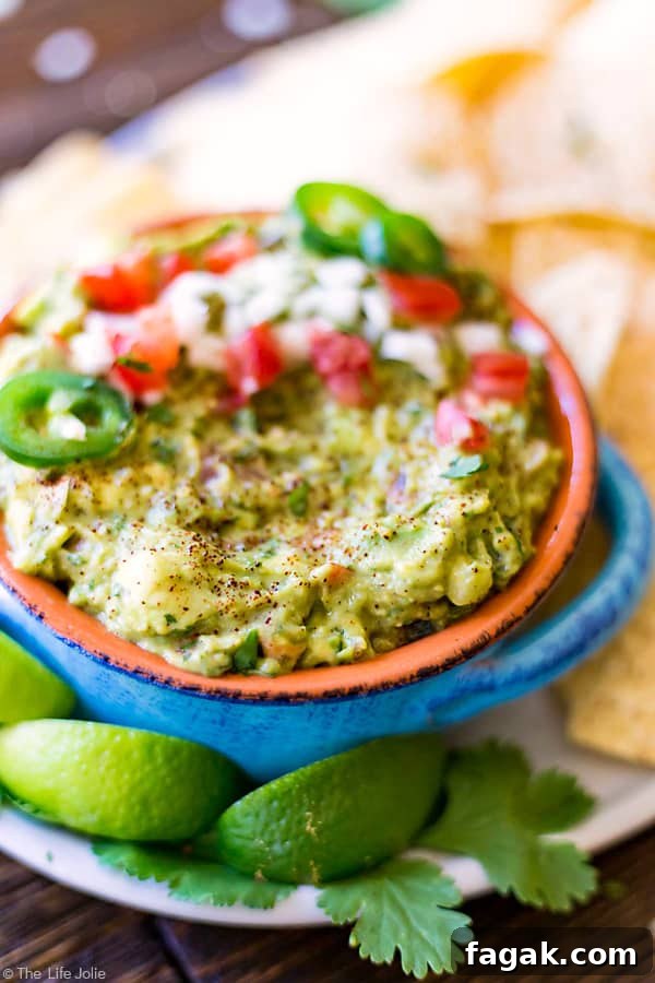 It's always a good idea to have an easy guacamole recipe up your sleeve and this one is seriously the best- fantastic, zesty flavor with an awesome secret ingredient to helps take the guacamole to the next level. It's a healthy snack for any celebration or game day!