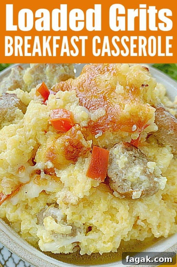 Loaded Grits Breakfast Casserole | Foodtastic Mom #grits #gritscasserole