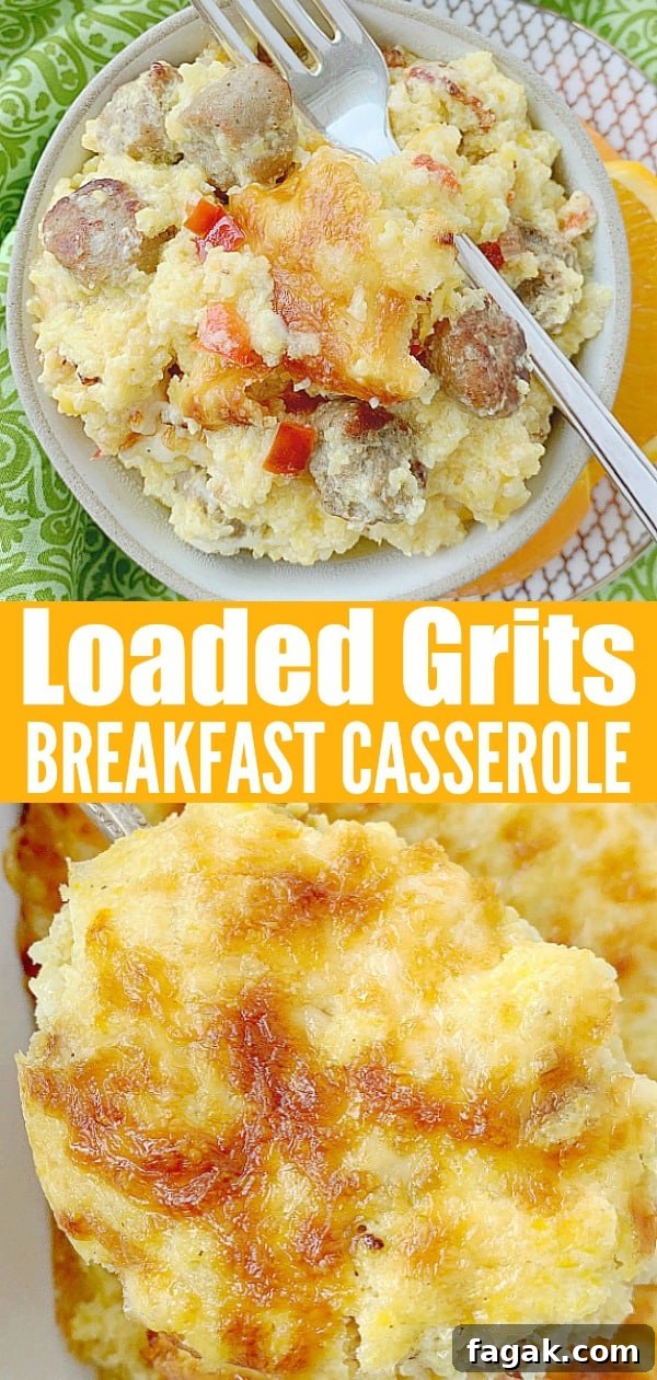 Loaded Grits Breakfast Casserole | Foodtastic Mom #grits #gritscasserole