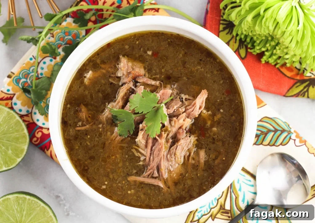 PaleOMG Slow Cooker Tomatillo Pork Chile Verde