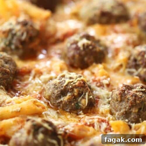 meatball pasta bake