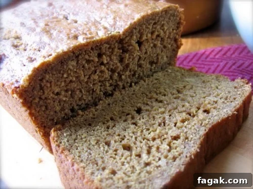 Low Fat Whole Wheat Quick Bread with slices cut.