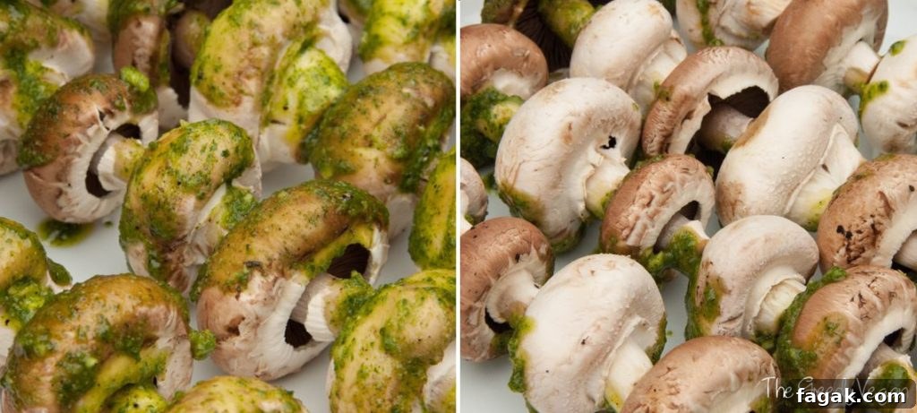 Garlic-Marinated Grilled Mushroom Kebabs for Summer BBQ 5 Barbecued Garlicky Mushroom Kebabs