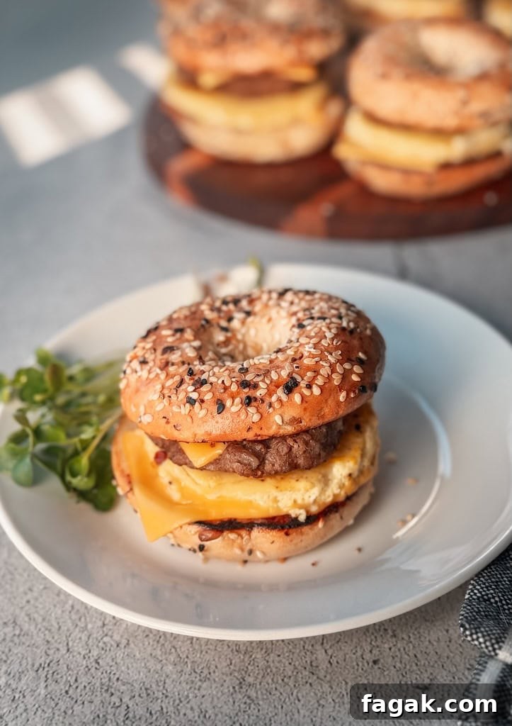 Make-Ahead Bagel Breakfast Sandwiches for Freezer Meal Prep 2 Freezer-Friendly Bagel Breakfast Sandwiches